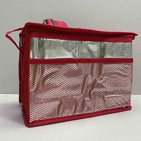 Термосумка Easy Gifts 28*16*20 см сріблясто-червона Stenson R28796