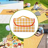 Килимок для пікніка Slide B водонепроникний складаний 147x200 см Жовтий K-18-Yellow