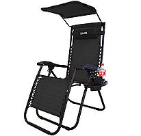 Розкладне садове крісло шезлонг DMS GLS-120B Black