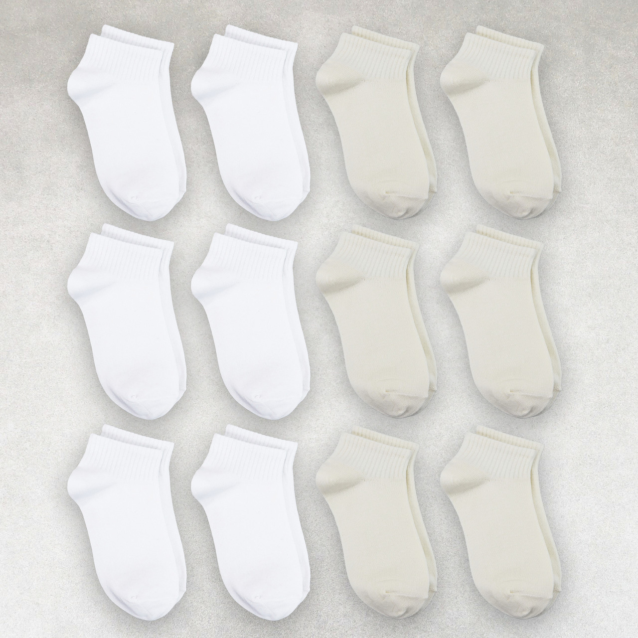 Шкарпетки жіночі 12 пар (набір) «White&Cream» бавовна преміум сегмент розмір 35-38, фото 1