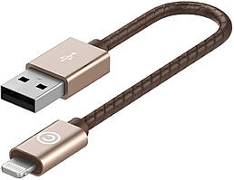 Кабель USB-A to Lightning Lab.C Leather Cable A.L Champagne Gold (0.15 m) (LABC-510-GD)