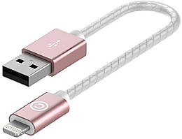 Кабель USB-A to Lightning Leather Cable A.L Rose Gold (0.15 m) (LABC-510-RG)