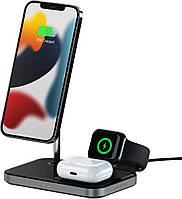 Зарядний пристрій (бездротовий) Satechi Aluminum Magnetic Wireless Charging Stand Space Gray (ST-WMCS3M)