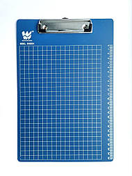 Кліпборд А4, синій в кітинку з лінійкою  УЦІНКА!