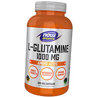 Глютамин для иммунитета и транспортировки азота L-Glutamine Double Strength 1000 Now Foods 240вегкапс