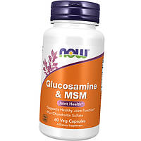 Глюкозамин и МСМ Здоровья суставов Glucosamine & MSM Now Foods 60вегкапс (03128015) z19-2024