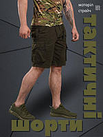 Тактичні шорти олива з кишенями, чоловічі камуфляжні шорти карго, літні шорти олива зсу pk975
