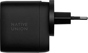 Мережевий зарядний пристрій Native Union Fast GaN Charger PD 67W Dual USB-C Port Black (FAST-PD67-BLK-INT)