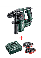 Мощный аккумуляторный перфоратор Metabo Powermaxx BH 12 BL 16 : с АКБ 12V 2шт-4.0 Ач, 1.3 Дж (600207850)(FCt)