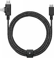 Кабель USB-C to USB-C/Lightning Native Union Belt Cable Duo Pro 240W Cosmos Black (2.4 m) (BELT-PROCCL-COS-NP)