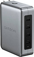 Мережевий зарядний пристрій з комплектом адаптерів для подорожей Satechi 145W USB-C 4-Port PD GaN Travel Space Gray (ST-W145GTM)