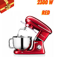 Кухонный комбайн многофункциональный 2300 W Red Кухонная машина Mozano Kitchen Мощный кухонный комбайн