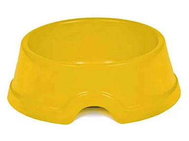 Миска для тварин (собак/котів) пластикова №1 300мл жовта ТМ ПРИРОДА FG