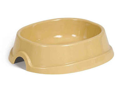 Миска для тварин (собак/котів) пластикова Модерн №1 300мл світло-бежева ТМ ПРИРОДА FG