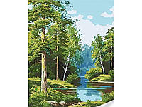 Набор для росписи по номерам (картина по номерам) Река в лесу 30х40см SS1121 ТМ STRATEG BP