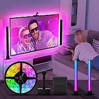 Светодиодная LED лента TV Light 5 метром с пультом, разноцветная RGB подсветка для телевизора