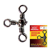 Вертлюжок трёхсторонний LJ CROSLINE SWIVEL BLACK*10