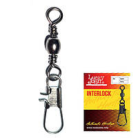 Вертлюжок-застежка Lucky John INTERLOCK 014 *10