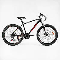 Велосипед спортивный Corso G-SPORT 26" 21 скорость 17" Black (138267) z118-2024