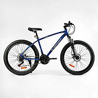 Велосипед спортивный Corso G-SPORT 26" 21 скорость 17" Blue (138270) z118-2024