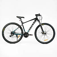 Велосипед Спортивный Corso ANTARES 29" 24 скорости 19" Shimano Altus Black and Green (138288) z118-2024