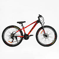 Велосипед Спортивный Corso 26" скорость 21 13" Shimano Orange (147901) z118-2024
