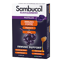 Самбукол пастилки для иммунитета Черная бузина + Витамин С + Цинк Sambucol Immuno Forte 20 шт (от 6 лет)