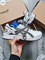 Асикс Гель Белые с черными вставками кроссовки мужские Asics Gel-Kahana White. Стильная обувь мужская.