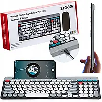 Беспроводной комплект ZYG 806, Bluetooth, полноразмерная клавиатура, оптическая мышь, USB-зарядка