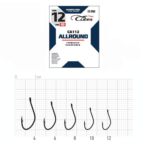 Гачки Cobra ALLROUND серія CA112 розмір 004 10шт
