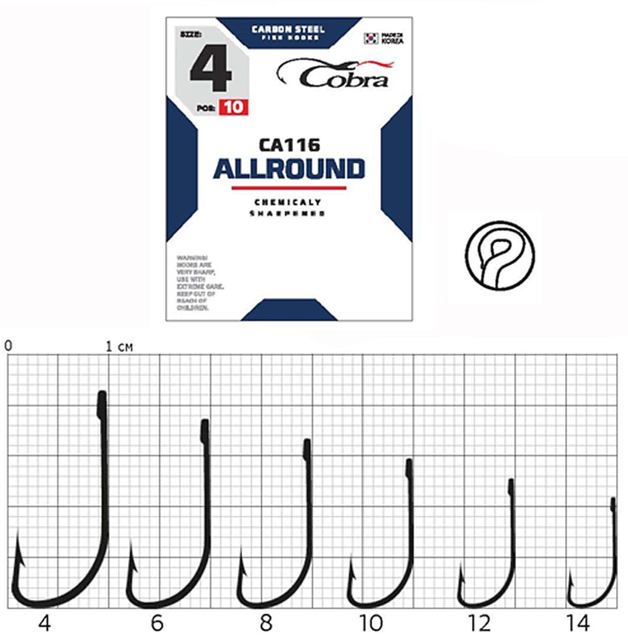 Гачки Cobra ALLROUND серія CA116 розмір 014 10шт
