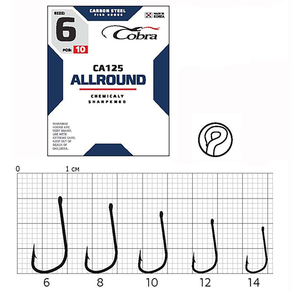 Гачки Cobra ALLROUND серія CA125 розмір 014 10шт
