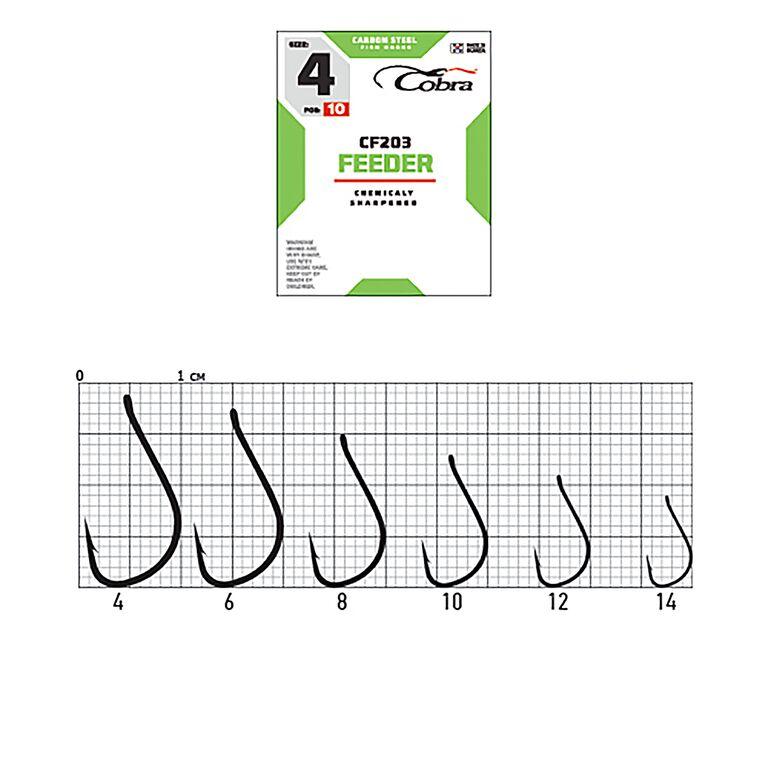 Гачки Cobra FEEDER серія CF203 розмір 004 10шт