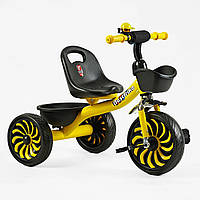 Велосипед трехколесный детский Best Trike 26/20 см 2 корзины Yellow (146098) z118-2024