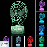 3D Світильник сенсорний Маска людини павука