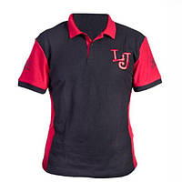 Футболка поло "LUCKY JOHN" (60% бавовна, 40% PL, червона / чорна) / S