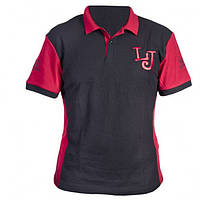 Футболка поло "LUCKY JOHN" (60% бавовна, 40% PL, червона / чорна) / M
