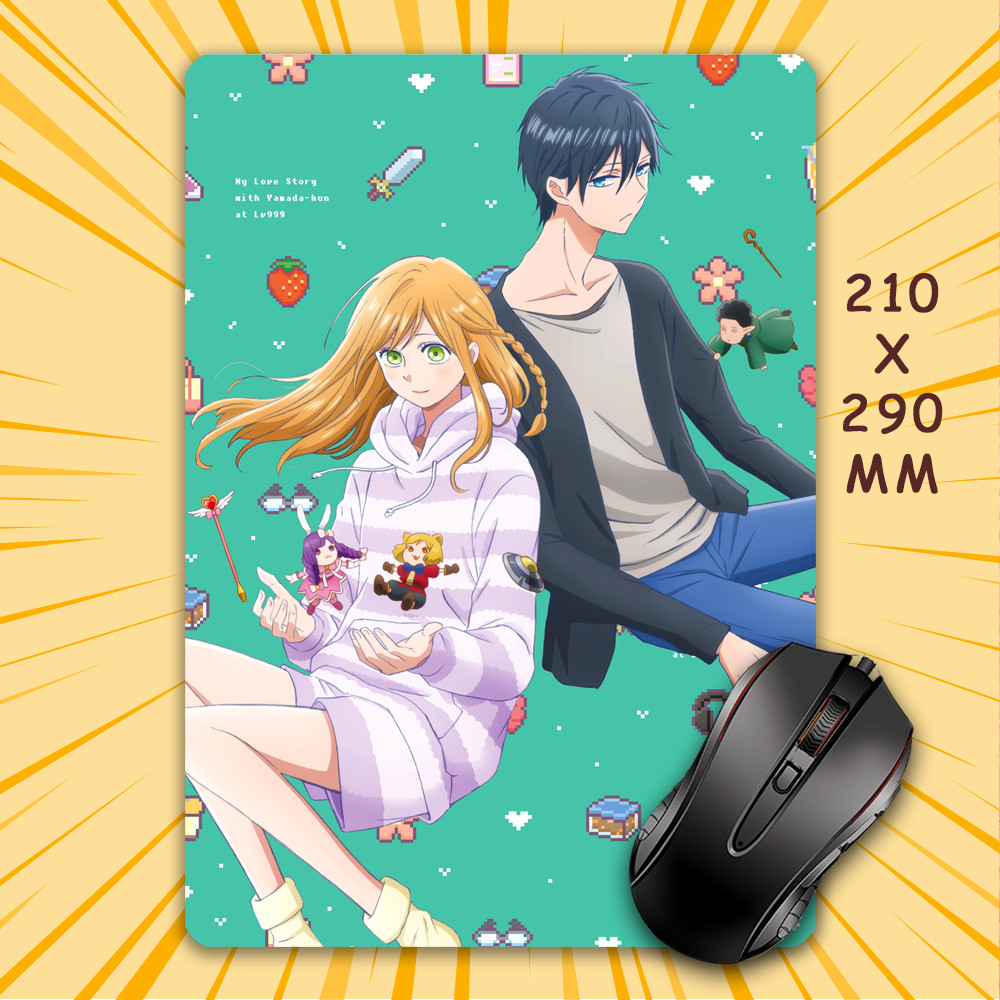 Килимок для мишки А4 - 210x290 мм Yamada-kun to Lv999 no Koi wo Suru / Закохалася Lv999 в Ямаду 002