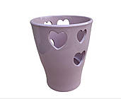 Горщик для квітів керамічний Орхідейниця глянець "Пудра" 1.5 літра