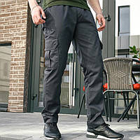 Мужские штаны-карго котоновые "Baza" Intruder графит / Повседневные штаны для мужчин / Брюки с 6-ю карманами