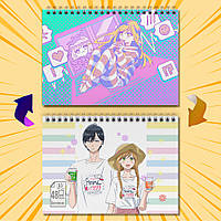 Скетчбук А5 48 арк. 150 гр.м² Yamada-kun to Lv999 no Koi wo Suru / Закохалася Lv999 в Ямаду 009