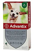 Bayer Адвантикс (Advantix) капли от блох, клещей для собак до 4 кг, 4 пипетки*0.4 мл