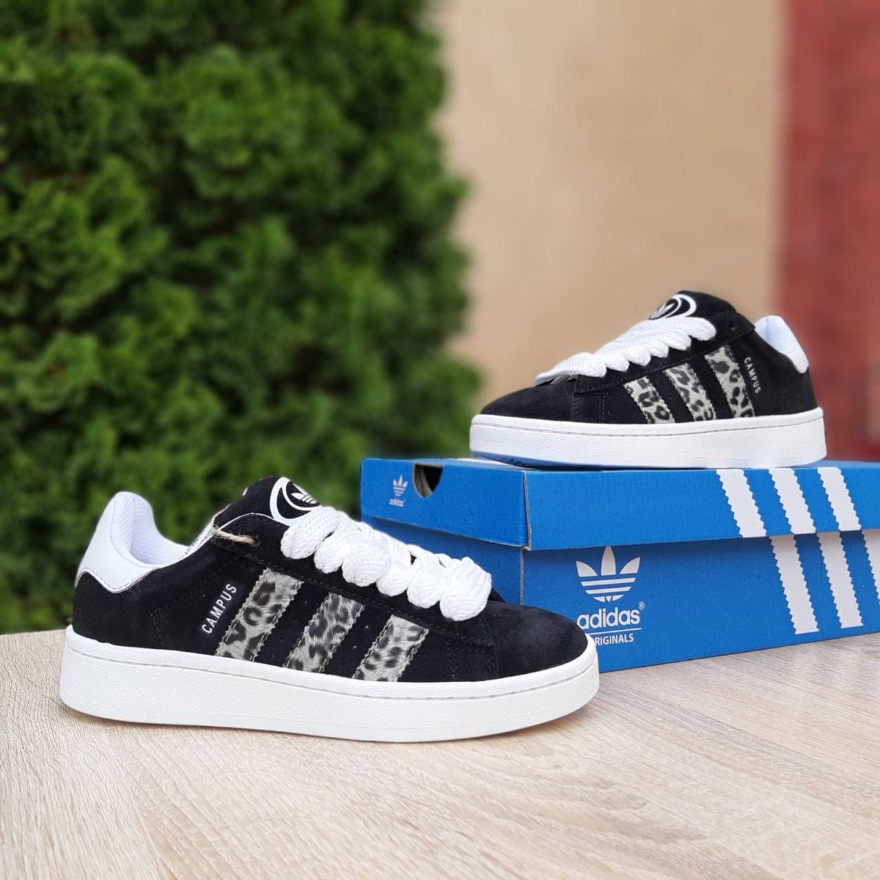 Adidas Campus 00s Black Leopard Черные женские кроссовки. Модные ...