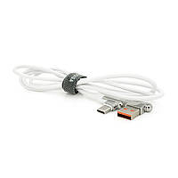 Кабель iKAKU KSC-125 ZIDAN zinc alloy charging data cable series for Type-C, White, длина 1.2м, 3,2А, BOX b