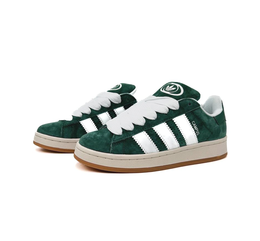 Жіночі кросівки Adidas Campus 00S Grey Black кеди Адідас Кампус зелені з білим замшеві весна осінь