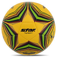 Мяч футбольный STAR TING MATCH 4 HYBRID SB3154C-05 №4 PU Желтый-салатовый z118-2024