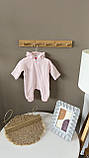 Дитячий мусліновий літній легкий комбінезон чоловічок для новонародженого 0-3 міс 56-62 см Літо, фото 2