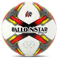 Мяч футбольный Ballonstar FB-4415 №5 PU Белый-красный z118-2024