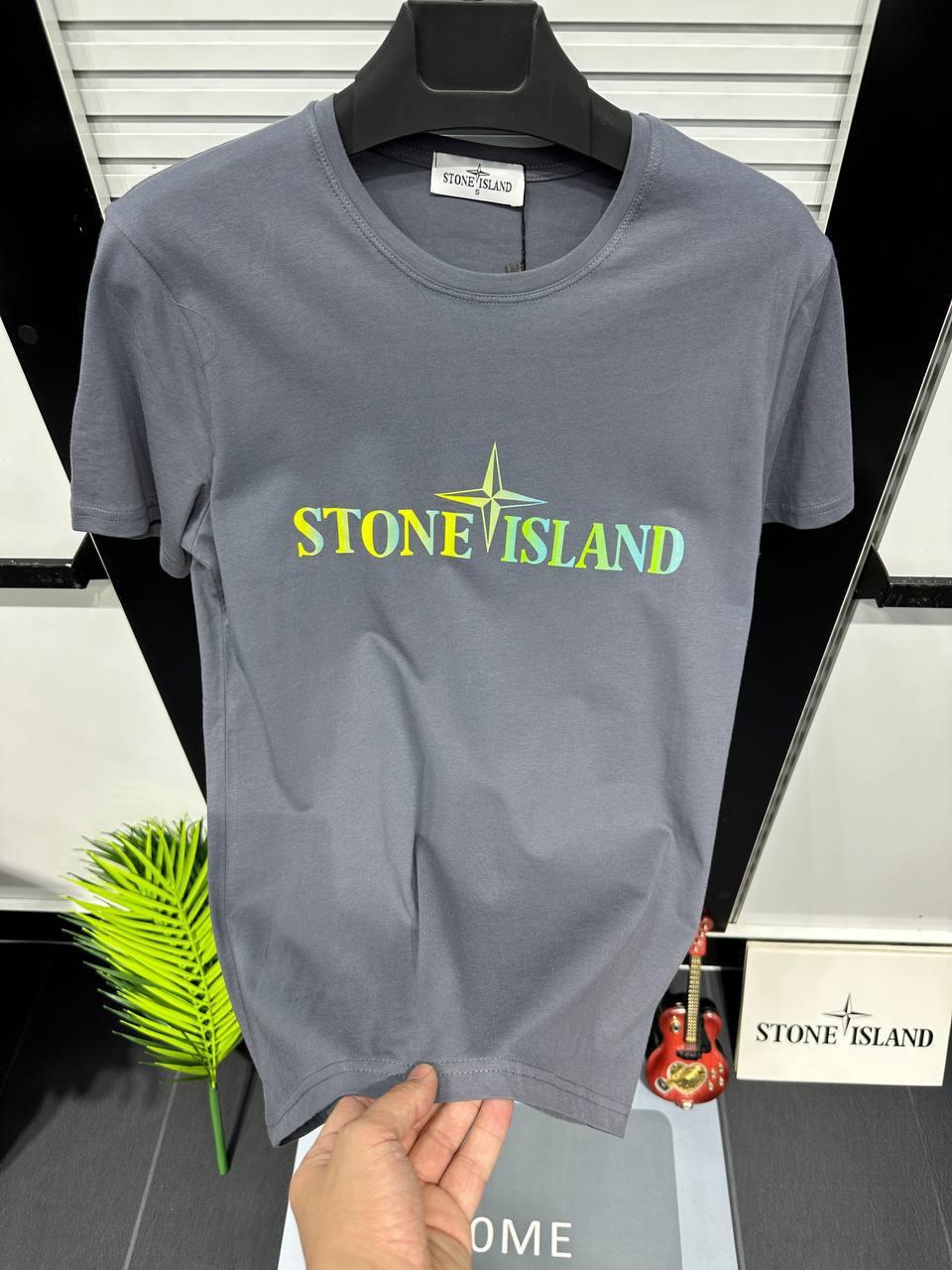 Чоловіча футболка STONE ISLAND D12014 сіра