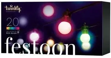 Гірлянда Twinkly Lampki Led Festoon 20 Aww Bt Wi Fi Bluetooth Sieciowe 626723